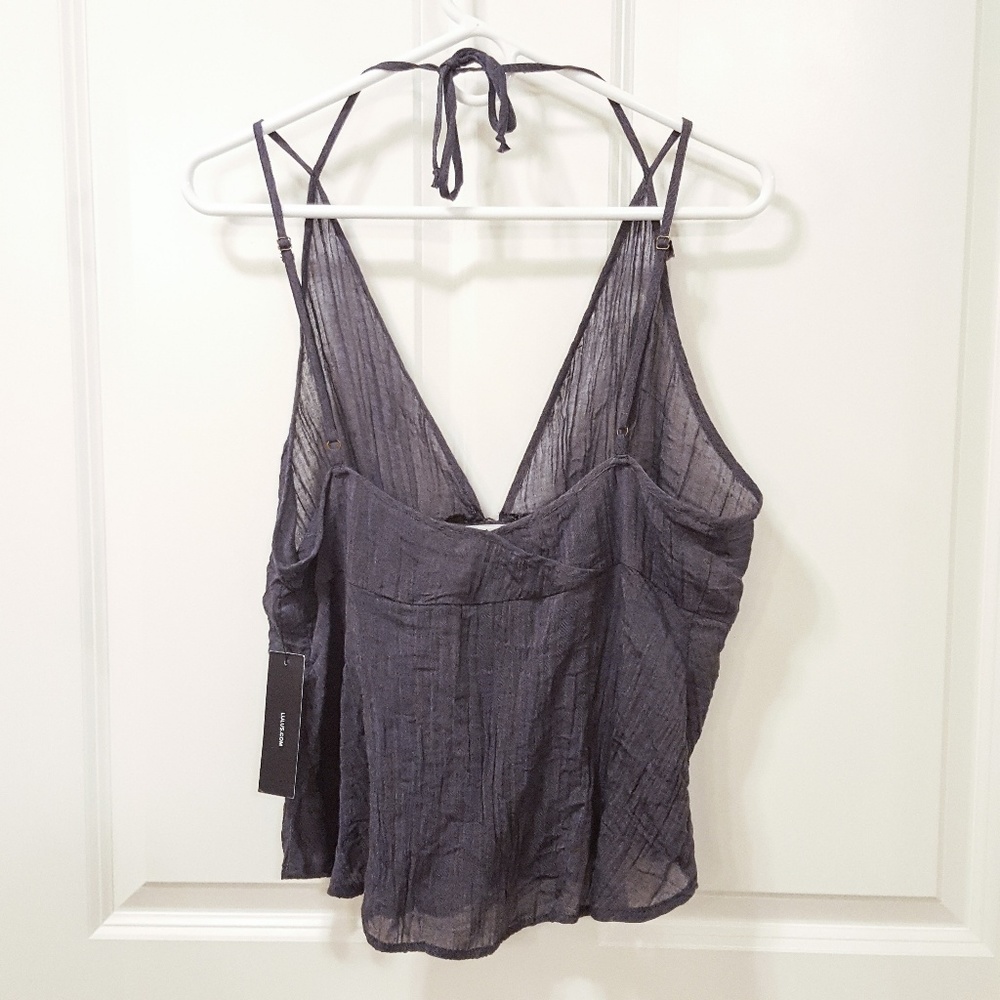 NWT Lulu's Catamaran Denim Blue Tank Top - Picture 2 of 8